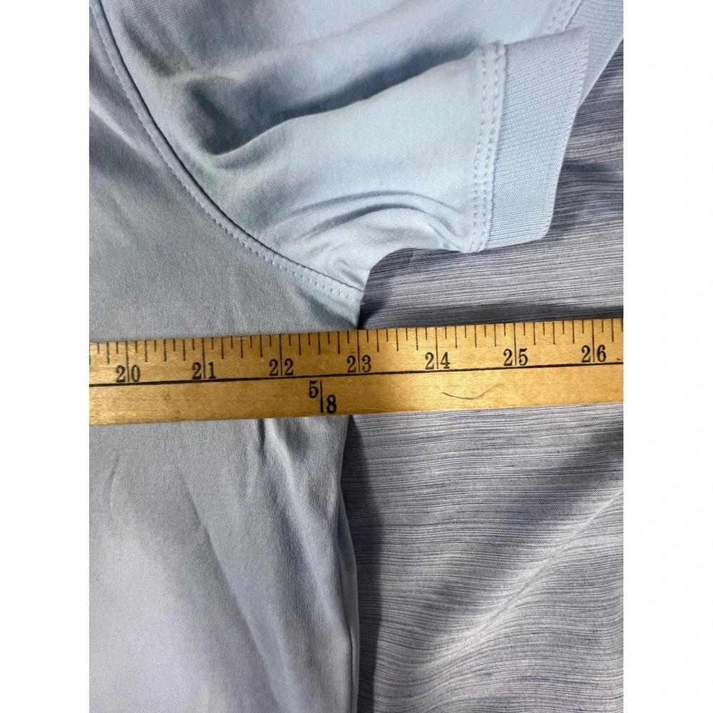 Banana Republic Mens Luxe Touch Performance Polo‎ Shirt Light Blue Large L Short